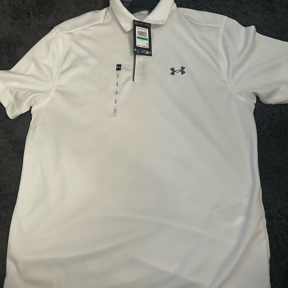 Under Armour Men's Classic White Polo - Picture 1 of 4
